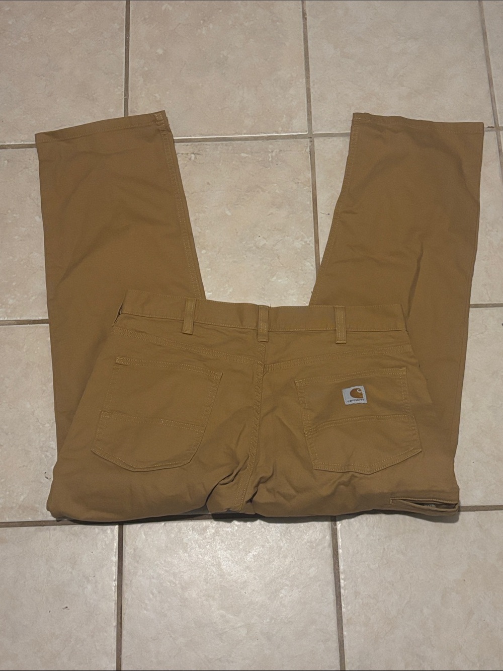 Carhartt Men's Tan/Caramel Work Chinos - Durable Utility Style